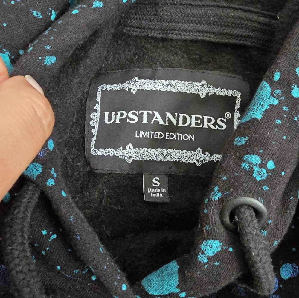 Upstanders Limited Edition Savage Vibes Rose Paint Splatter Streetwear Hoodie S - Picture 6 of 12